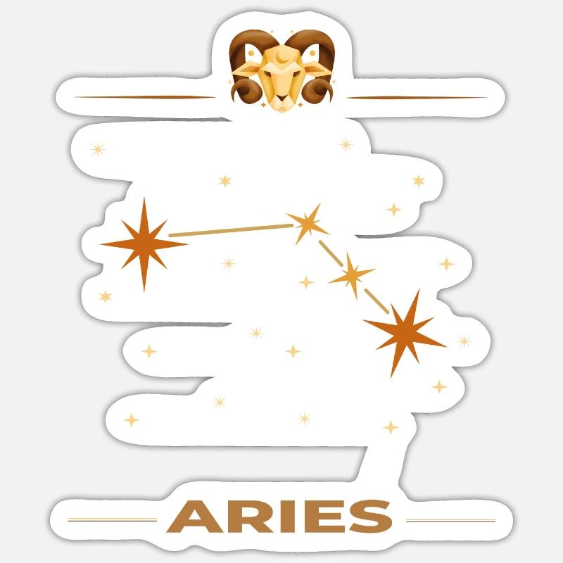 Sternzeichen Widder Sticker Größe S (10 x 10 cm)