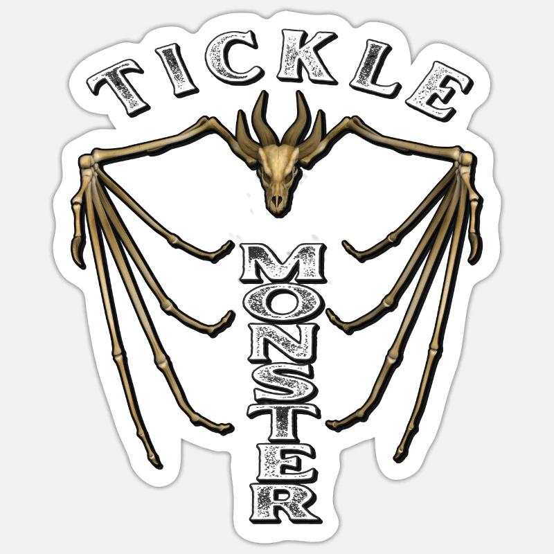 Chatouille monstre drôle design effrayant Sticker taille S (10 x 10 cm)