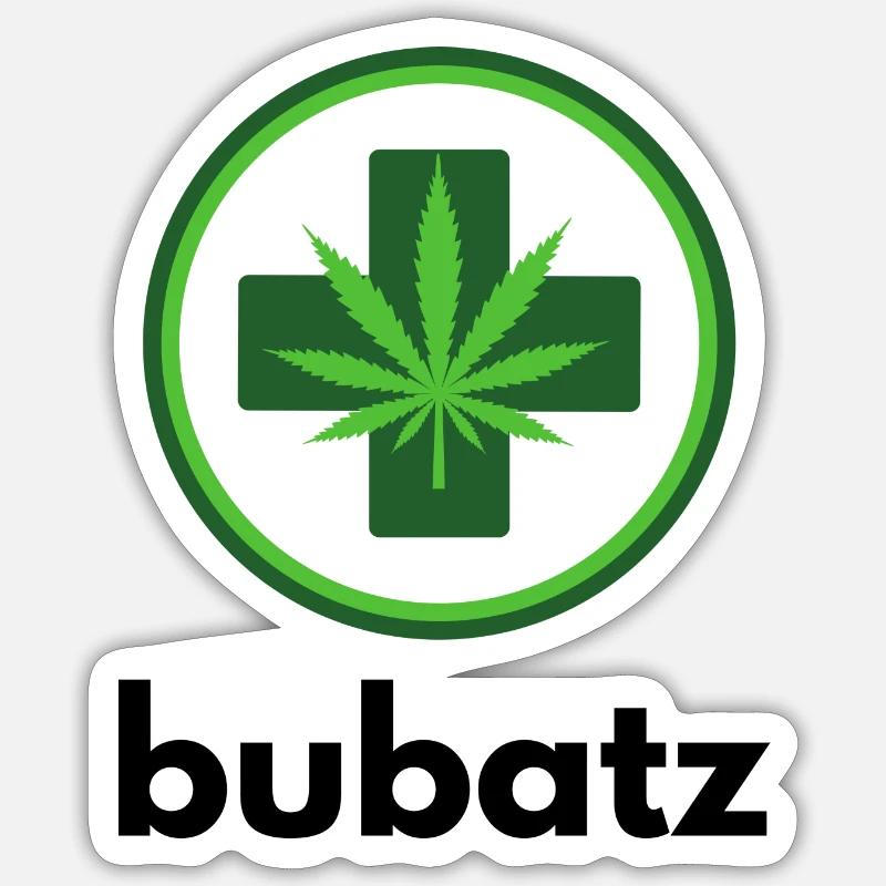 Hubba bubatz - Sticker Größe S (10 x 10 cm) - Mattweiß
