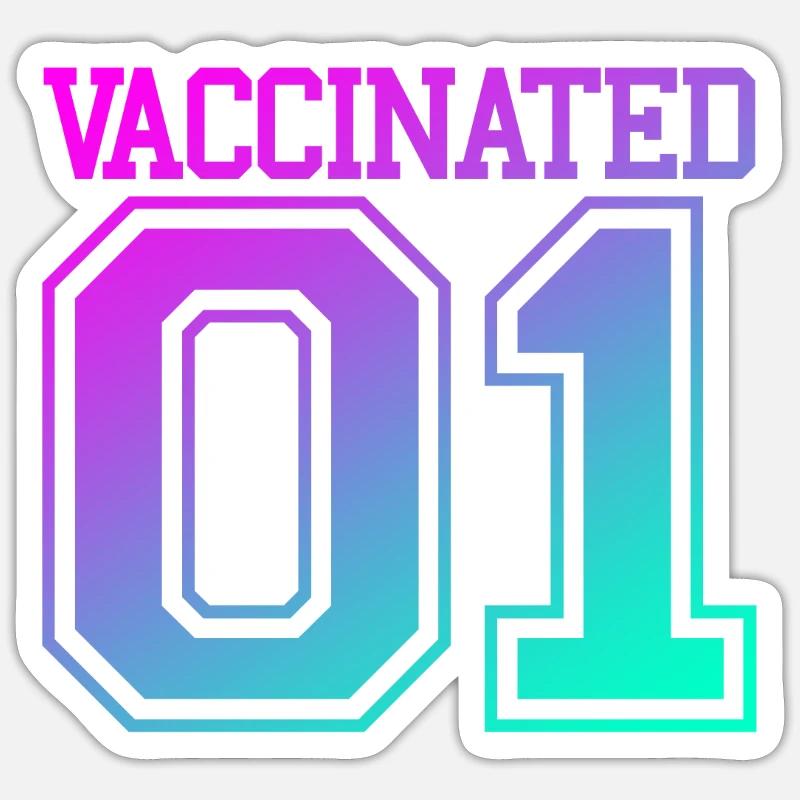 Geimpft 01 - Impfung impfen Impfheld Virus Corona Sticker Größe S (10 x 10 cm)