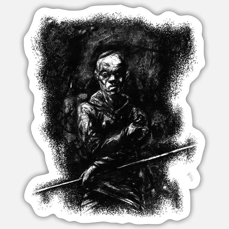 Maître (Sifu) - Sticker taille S (10 x 10 cm) - blanc mat