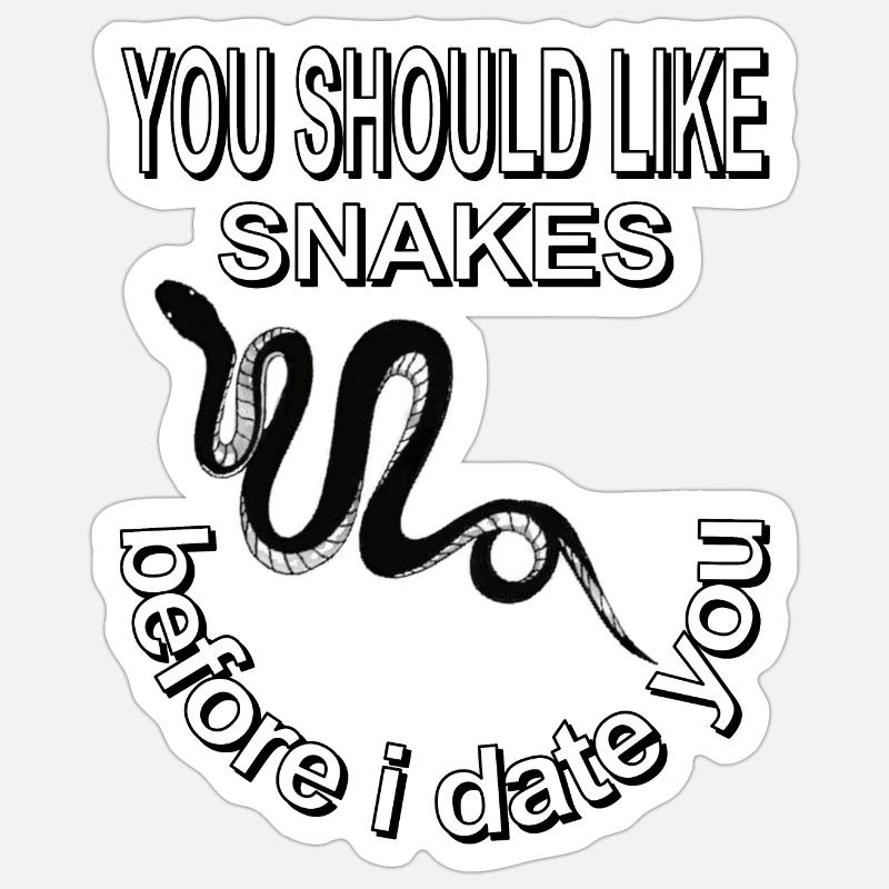 idée cadeau serpent venimeux boa serpent à sonnette Sticker taille S (10 x 10 cm)