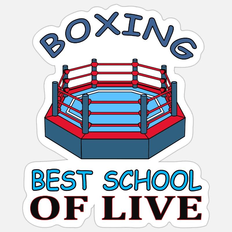 Boxer Boxkampf Boxkämpfer Kampfsport Geschenkidee Sticker Größe S (10 x 10 cm)