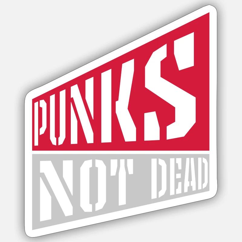 punks not dead quote - Sticker size S (10 x 10 cm) - white matte