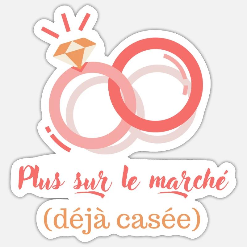 Mariée - Sticker taille S (10 x 10 cm) - blanc mat