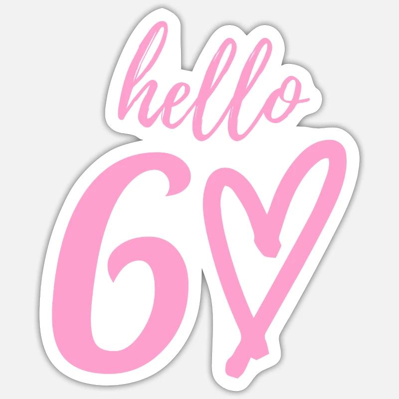Hallo 60. 60. Geburtstag - Sticker Größe S (10 x 10 cm) - Mattweiß