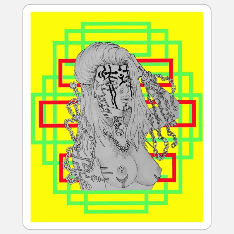 Witch 4 - Sticker size S (10 x 10 cm) - white matte