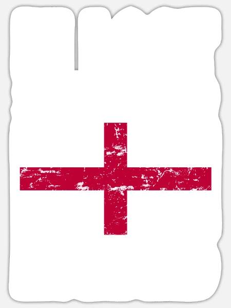 England Flagge Spruch - Sticker Größe S (10 x 10 cm) - Mattweiß