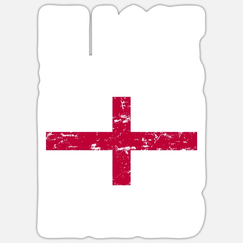 Drapeau de l’Angleterre Disant - Sticker taille S (10 x 10 cm) - blanc mat