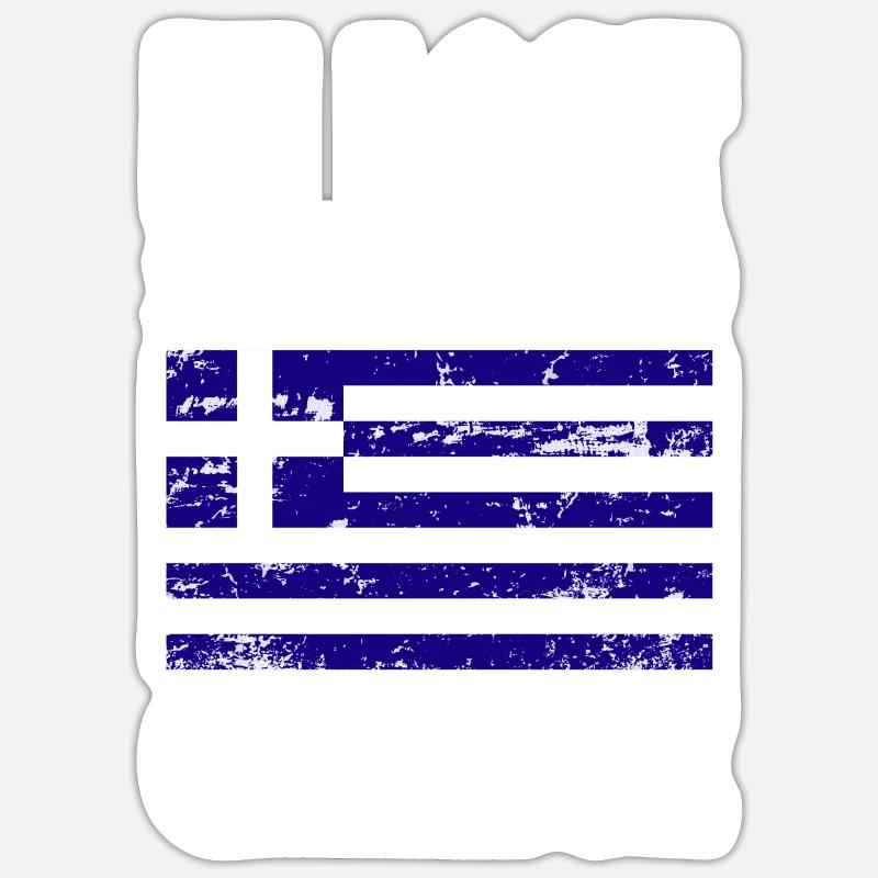 Drapeau de la Grèce Sticker taille S (10 x 10 cm)