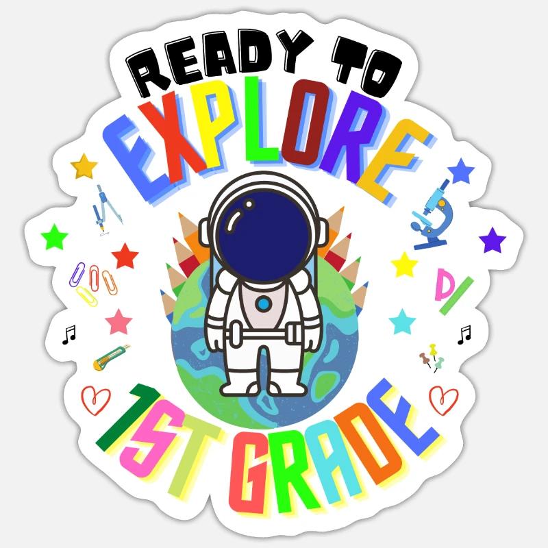 Ready to Explore 1st Grade Sticker taille S (10 x 10 cm)