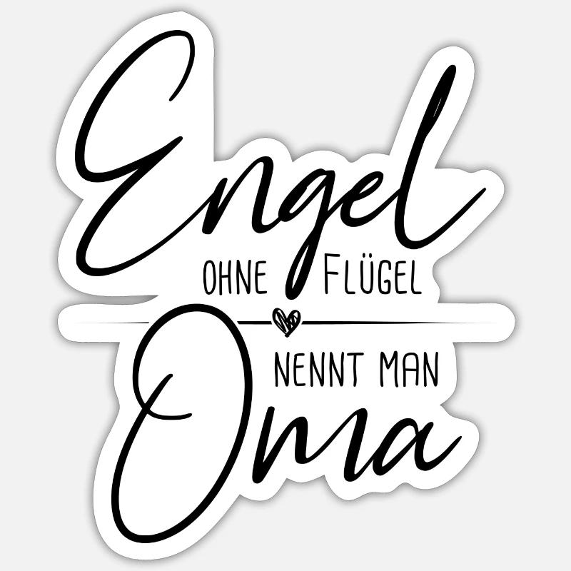Großmutter Oma Enkel Omi Geschenk Geschenksidee Sticker Größe S (10 x 10 cm)