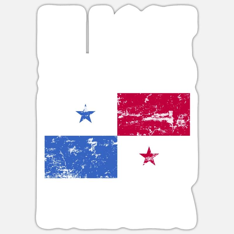 Drapeau du Panama Sticker taille S (10 x 10 cm)