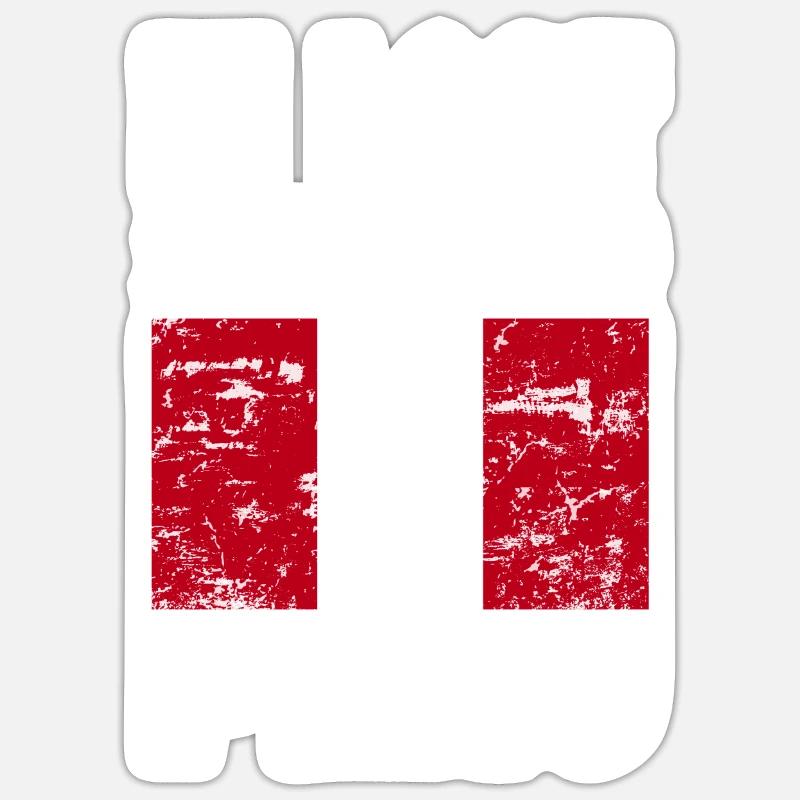 Peru Flag Saying - Sticker size S (10 x 10 cm) - white matte