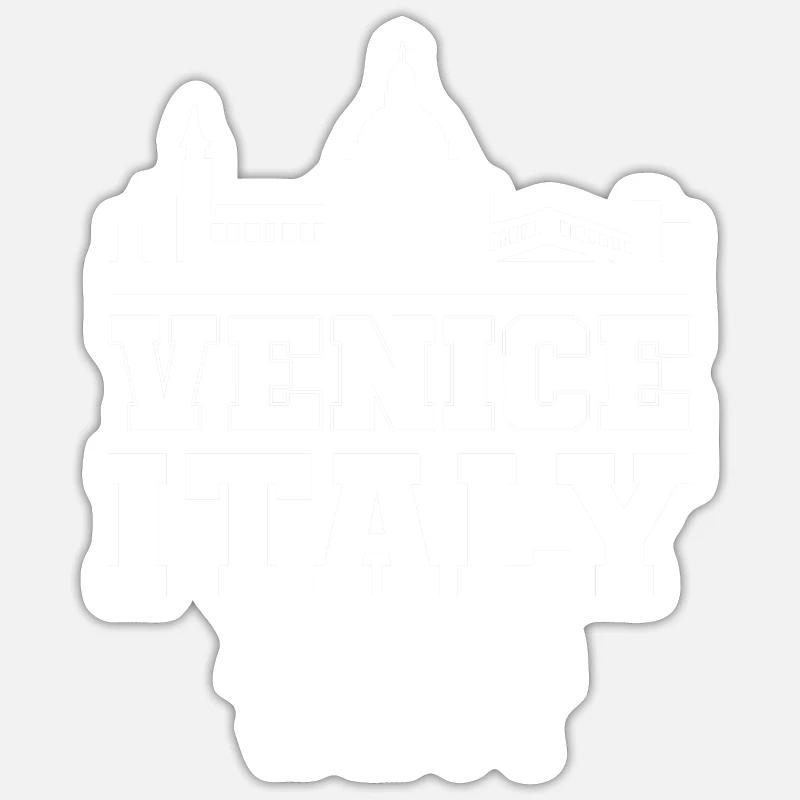 Venedig, Italien Reiseführer Gift - Sticker Größe S (10 x 10 cm) - Mattweiß