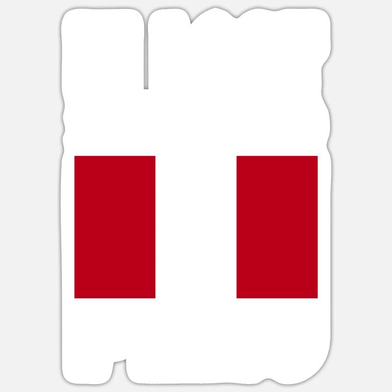 Peru Flagge Spruch - Sticker Größe S (10 x 10 cm) - Mattweiß