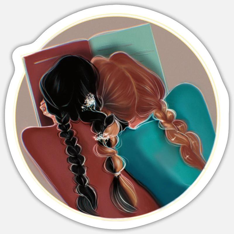 Best sisters ever! - Sticker size S (10 x 10 cm) - white matte