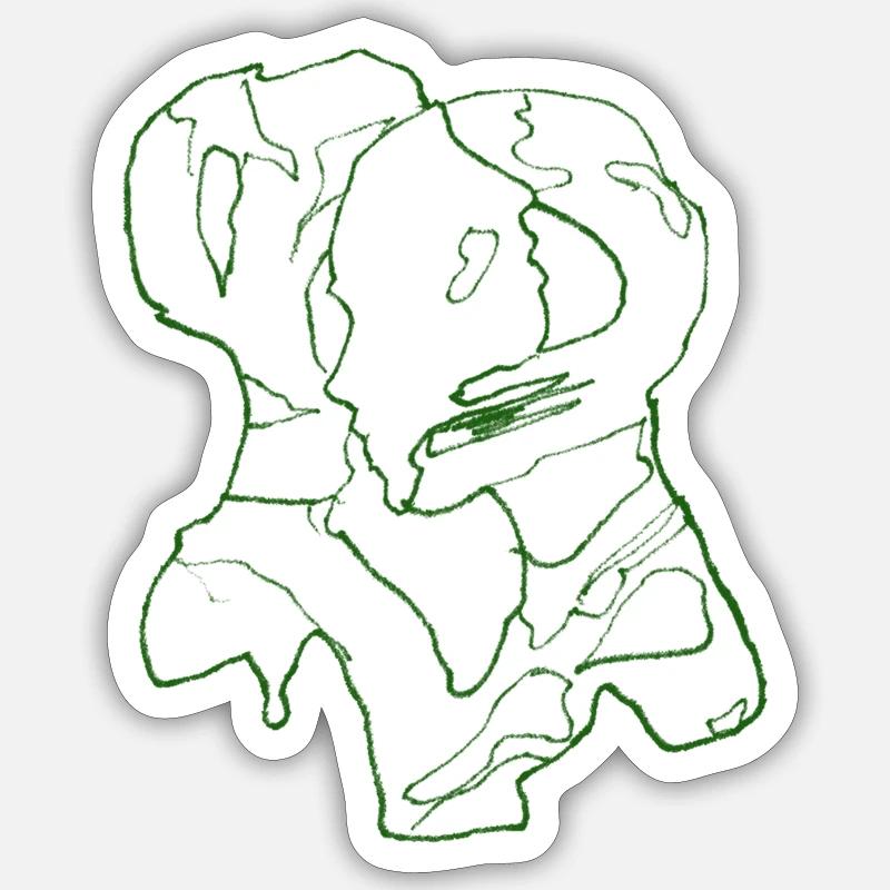 fused lovers without text Sticker size S (10 x 10 cm)