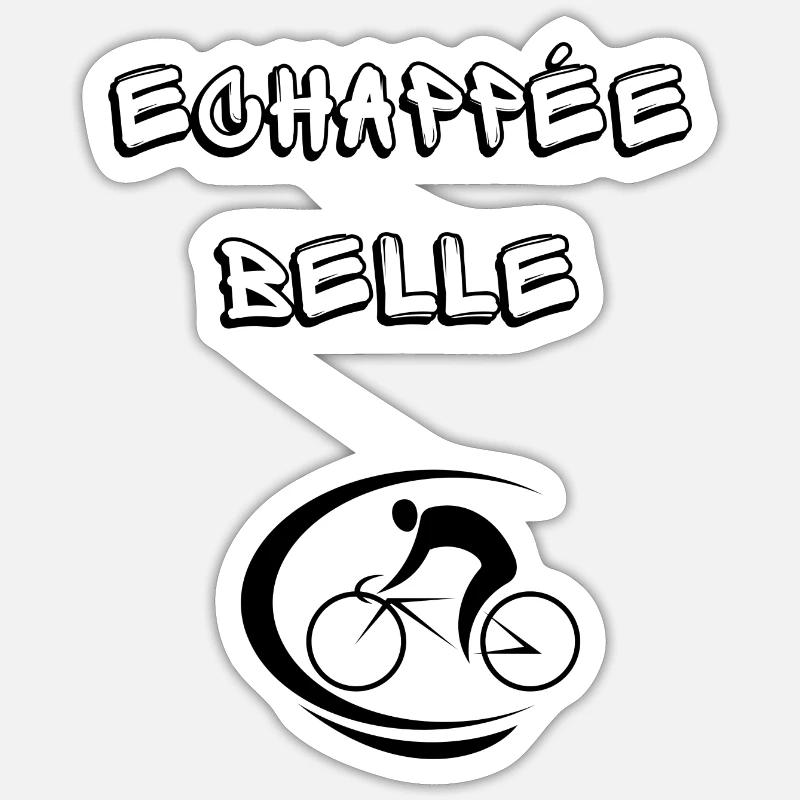 Echappée belle - Sticker taille S (10 x 10 cm) - blanc mat
