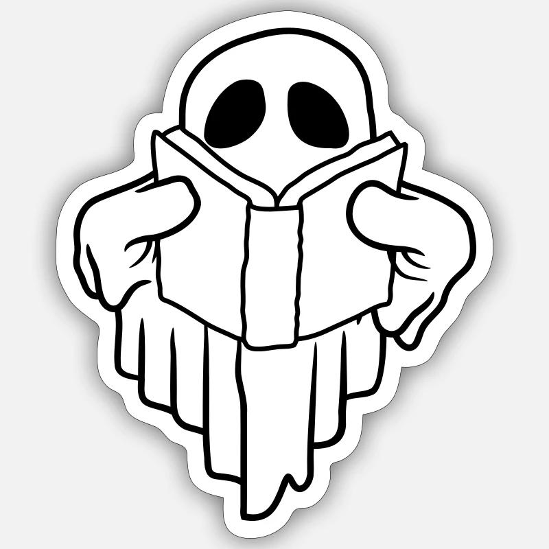 Comic Spirit Book Read Book Sticker size S (10 x 10 cm)