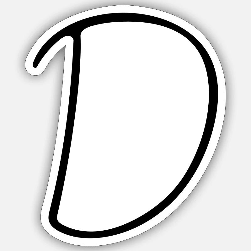 Das D Sticker Größe S (10 x 10 cm)