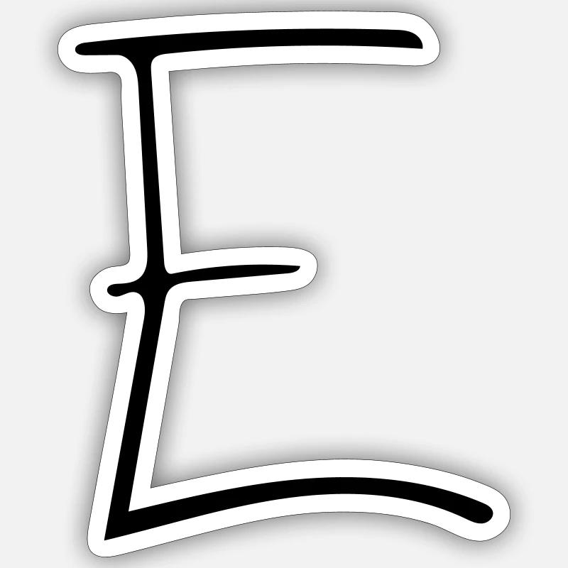 Das E - Sticker Größe S (10 x 10 cm) - Mattweiß
