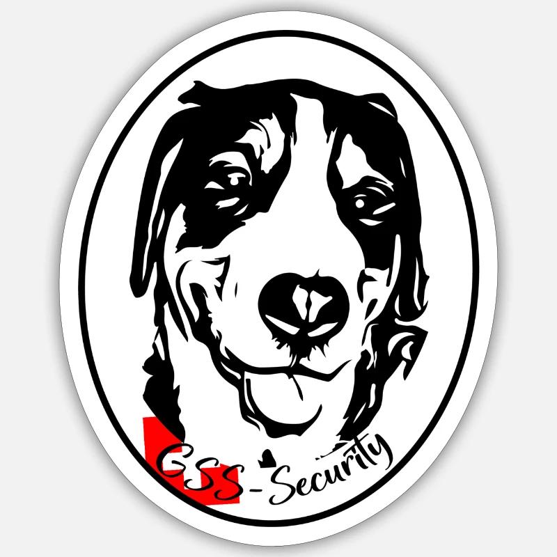 GSS-Security - Sticker Größe S (10 x 10 cm) - Mattweiß