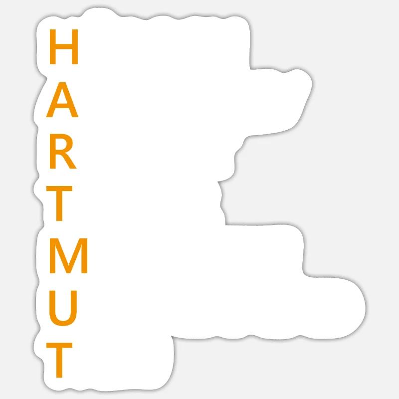 Hartmut Name Geschenk - Sticker Größe S (10 x 10 cm) - Mattweiß
