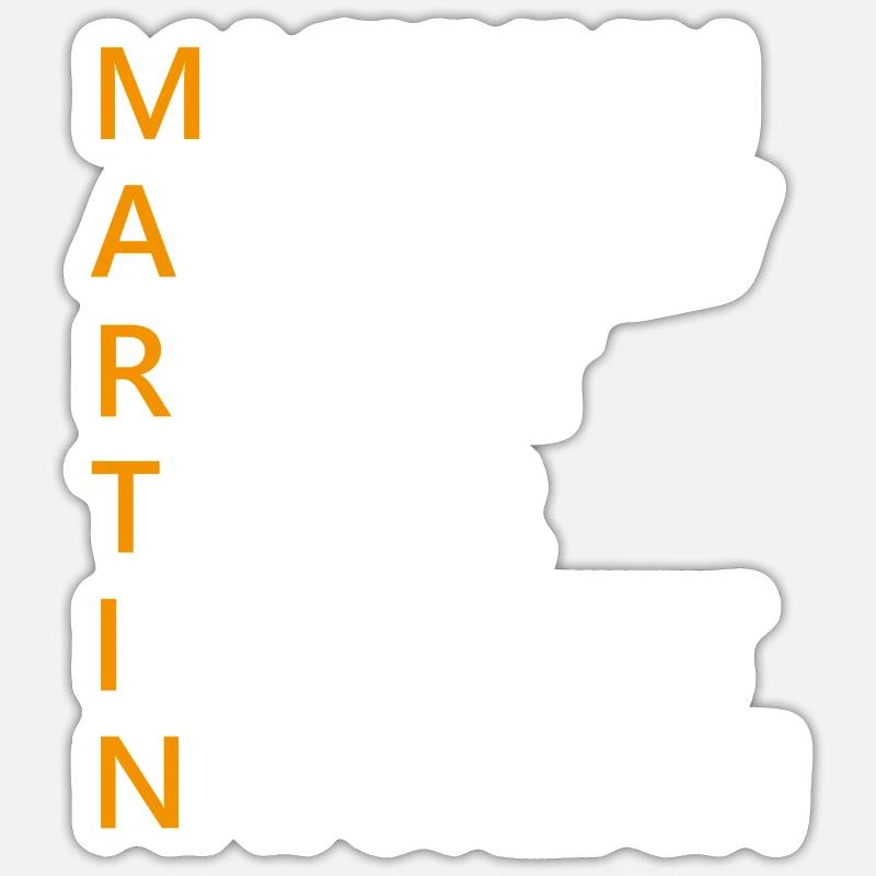 Martin Name Geschenk - Sticker Größe S (10 x 10 cm) - Mattweiß