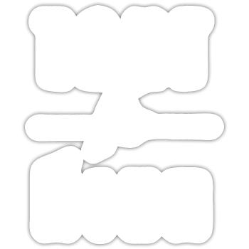 tout va rien - Sticker taille S (10 x 10 cm) - blanc mat - Devant