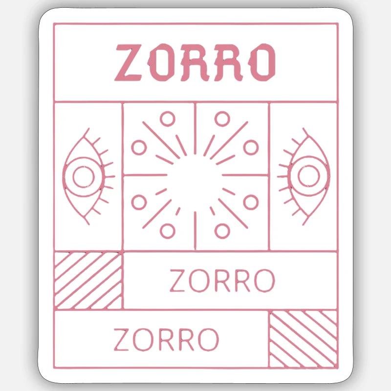 ZORRO 2 - Sticker taille S (10 x 10 cm) - blanc mat