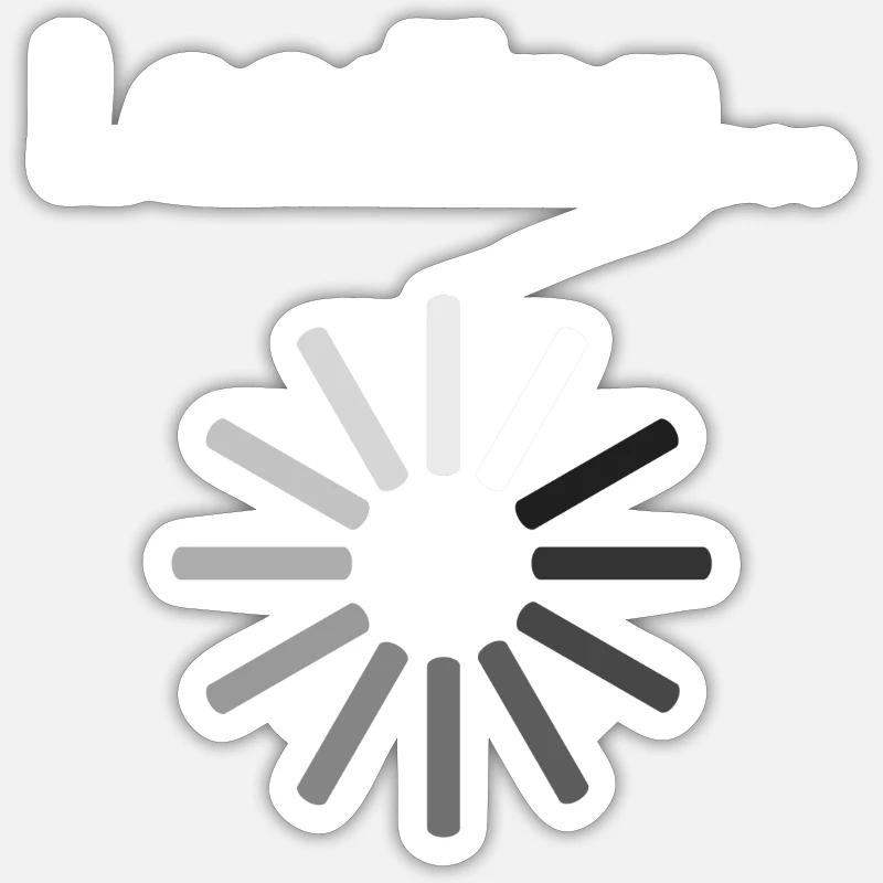 LOADING SYMBOL - Sticker size S (10 x 10 cm) - white matte
