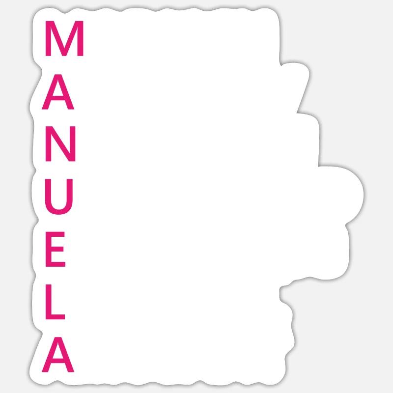 Manuela Name Geschenk - Sticker Größe S (10 x 10 cm) - Mattweiß