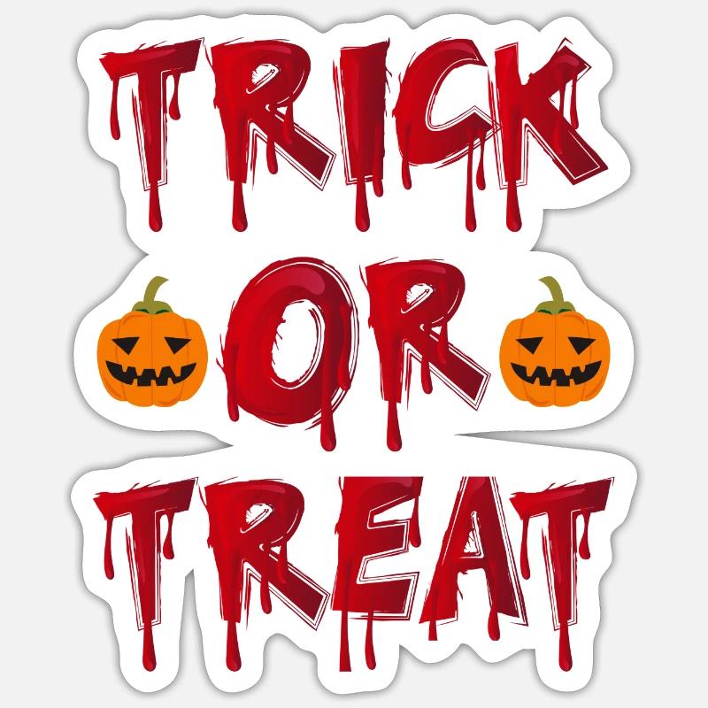 Halloween Design Süßes oder Saures Sticker Größe S (10 x 10 cm)