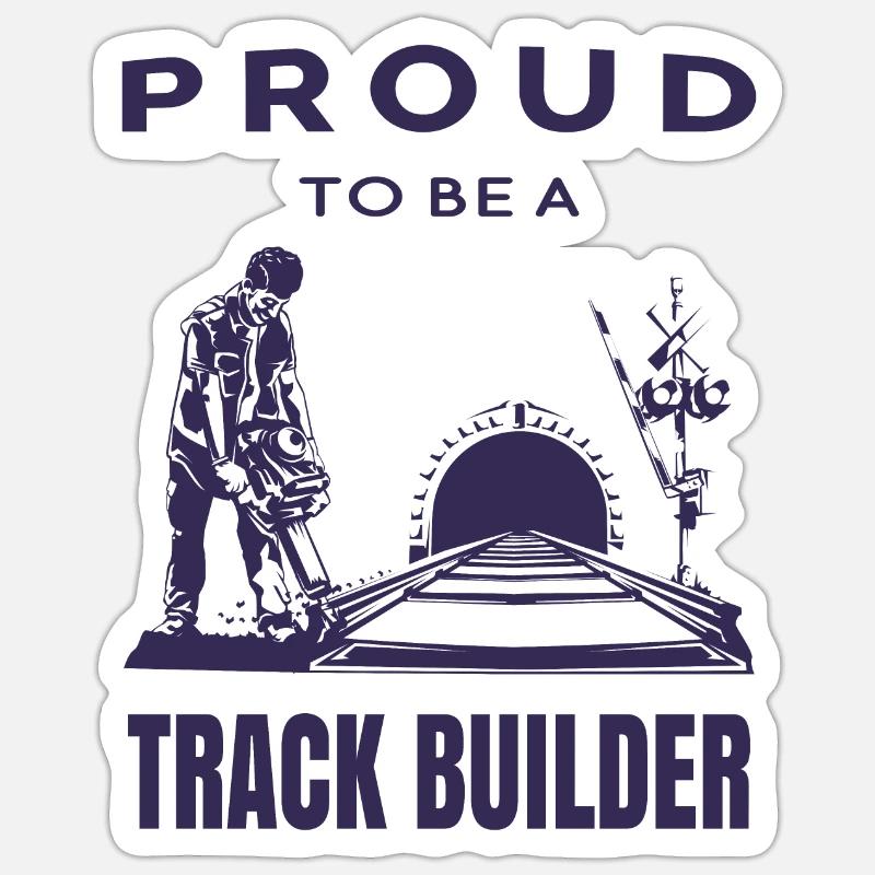 Proud Track Builder Sticker size S (10 x 10 cm)
