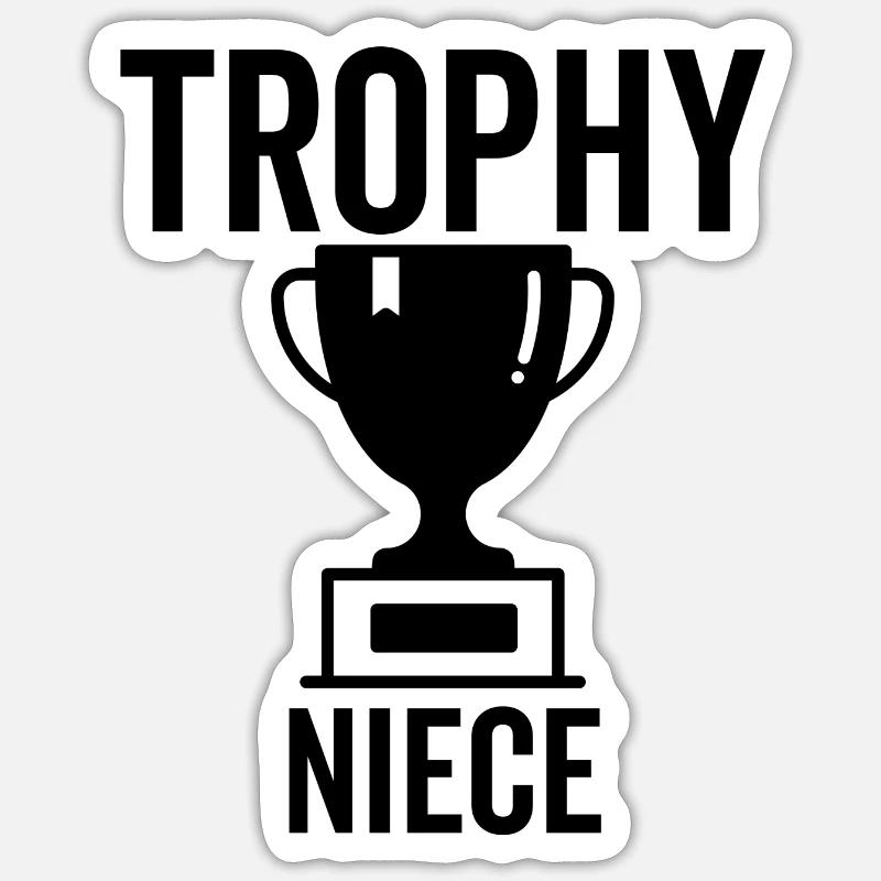 Trophäe Nichte Sticker Größe S (10 x 10 cm)