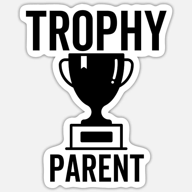 Trophäe Elternteil Sticker Größe S (10 x 10 cm)