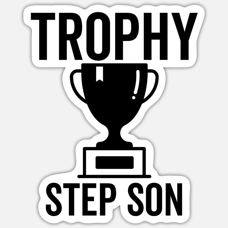 Trophäe Stiefsohn Sticker Größe S (10 x 10 cm)