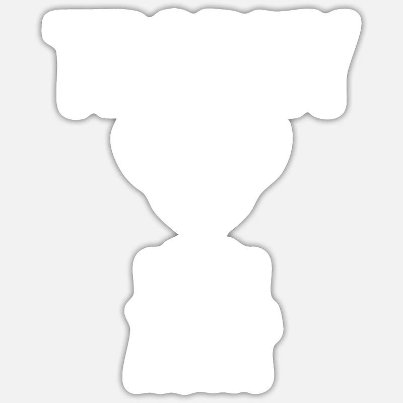 Trophäe Tante - Sticker Größe S (10 x 10 cm) - Mattweiß