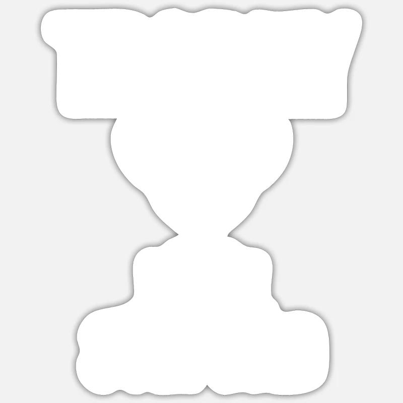 Trophäe Stiefvater - Sticker Größe S (10 x 10 cm) - Mattweiß