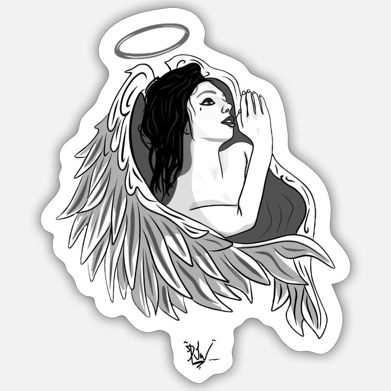 Angel’s whisper Sticker size S (10 x 10 cm)