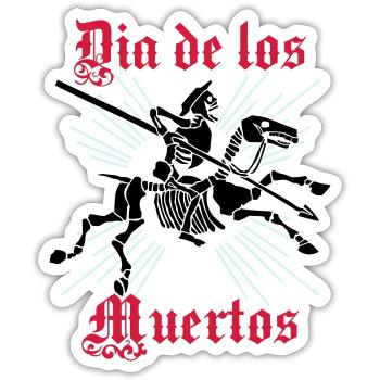 Dia de los Muertos Skeleton Day of the Dead Halloween - Sticker size S (10 x 10 cm) - white matte - Front