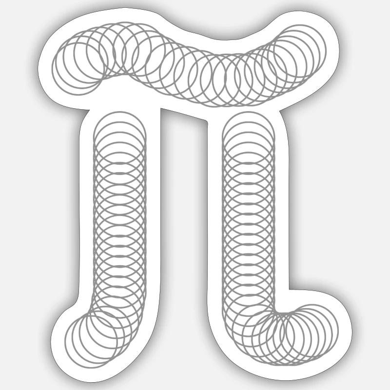 Pi - Math Circle Sticker Größe S (10 x 10 cm)