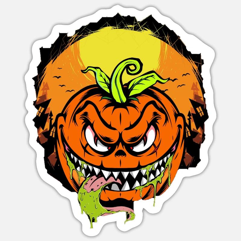 Evil pumpkin Sticker size S (10 x 10 cm)