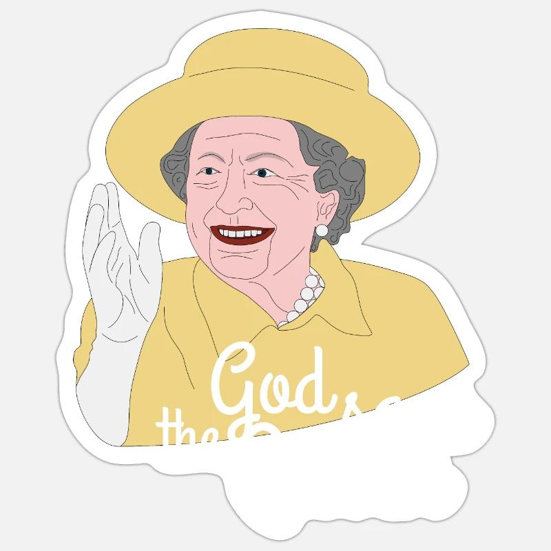 God save the Queen - Sticker size S (10 x 10 cm) - white matte