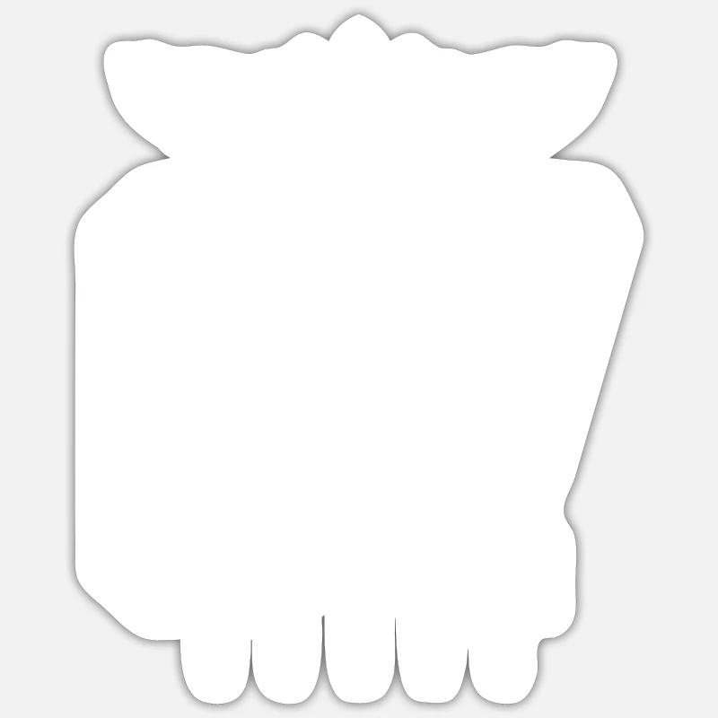 67 Nummerkrone - Sticker størrelse S (10 x 10 cm) - mat hvid