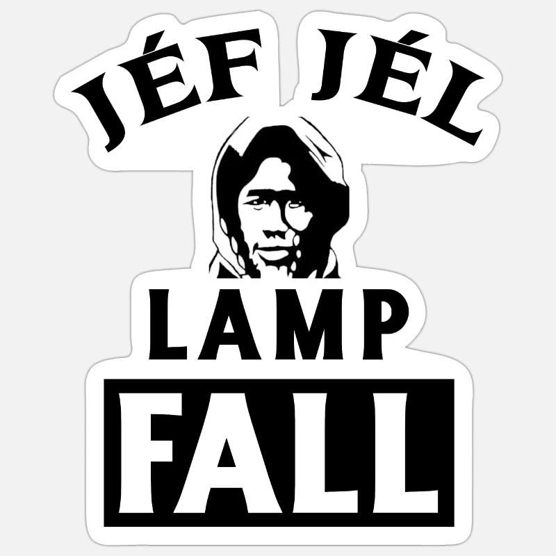 Lamp Fall Cheikh Ibra Fall Magal de Touba Geschenk - Sticker Größe S (10 x 10 cm) - Mattweiß