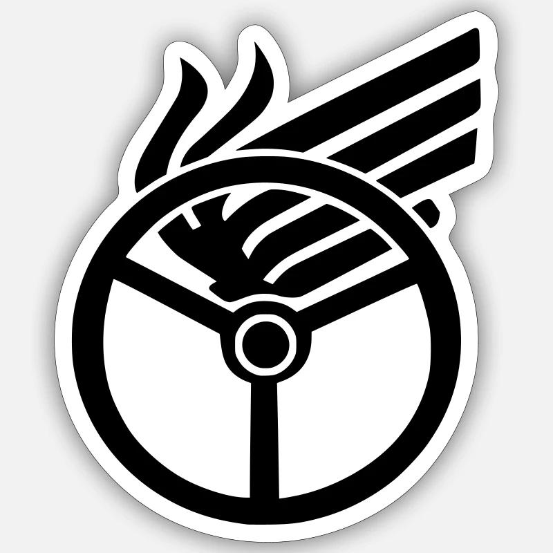 Driver - Sticker size S (10 x 10 cm) - white matte