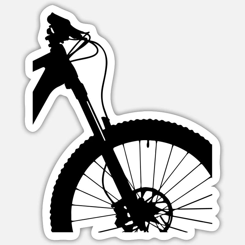 VTT VTT - Sticker taille S (10 x 10 cm) - blanc mat