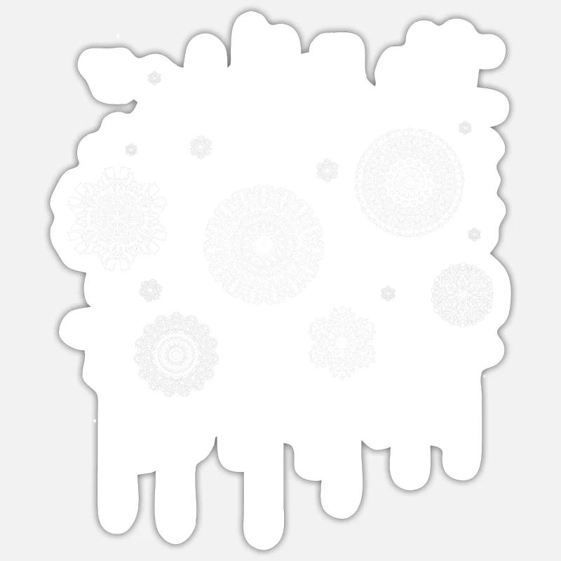 Schneeflocken-Pops Sticker Größe S (10 x 10 cm)